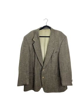 Vintage union made Saddleworth wool blend plaid blazer 50R